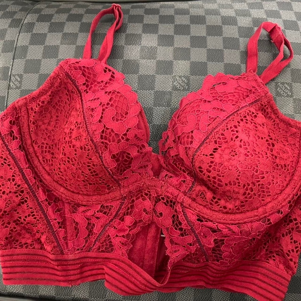 Vintage red gold label Victoria’s Secret Bustier (NOT AVAILABLE ANYWHERE ELSE).